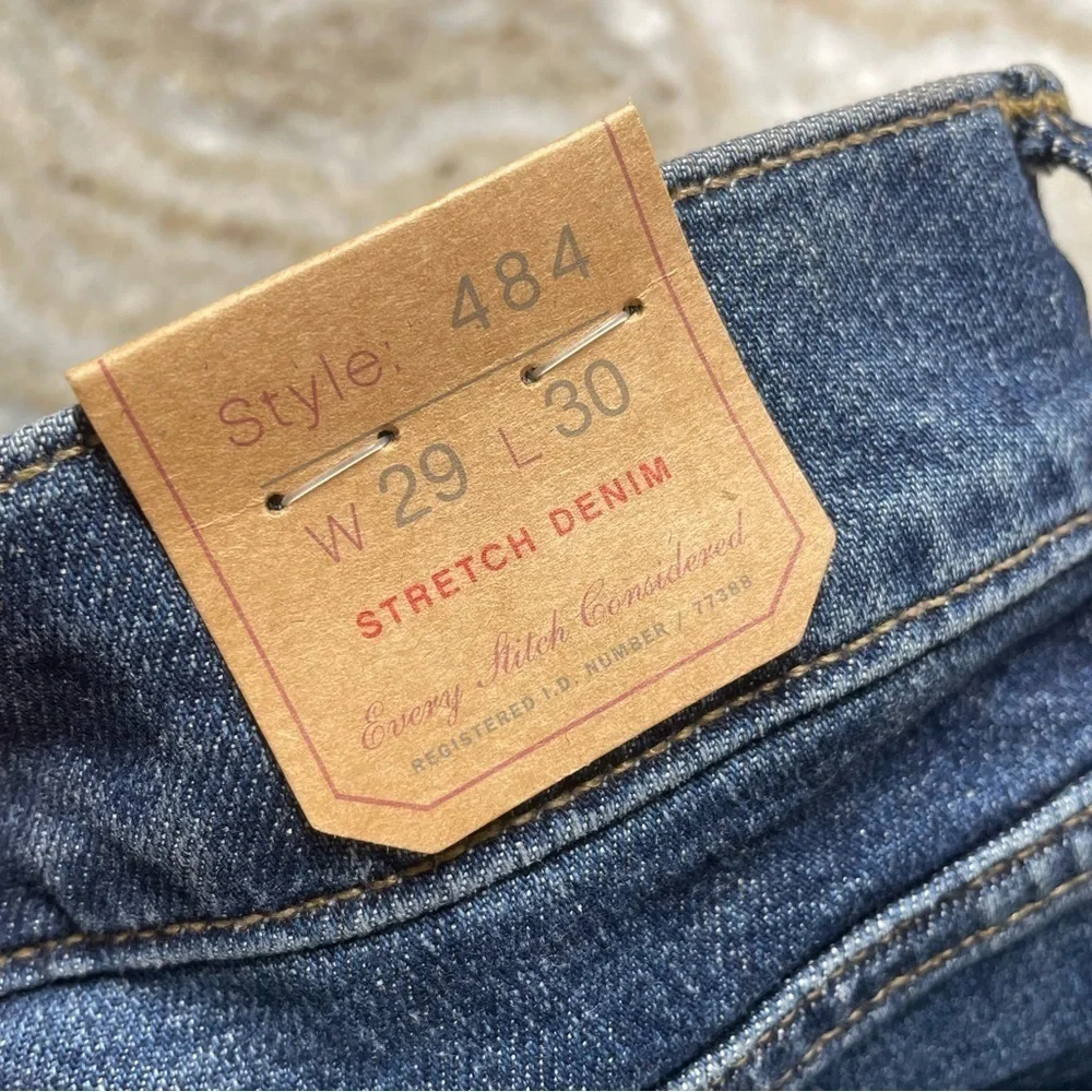 NWT J. Crew 484 Slim-fit stretch jean in one-year wash size W29 L 30